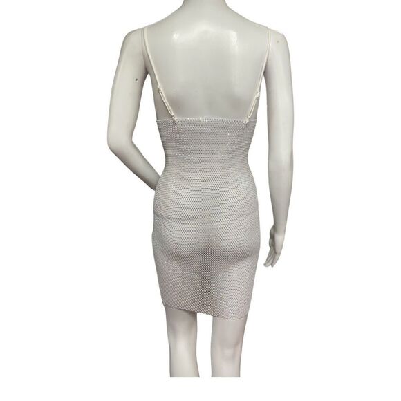 Vavoom Sexy Halter White See Through Mini Dress.  Size OS Club Dancer Costume - Picture 2 of 11